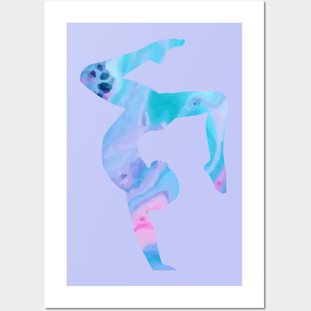 Gymnast Stag Handstand Rainbow Wall Art by FlexiblePeople